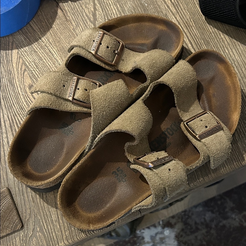 Birkenstock Tan Suede Sandals